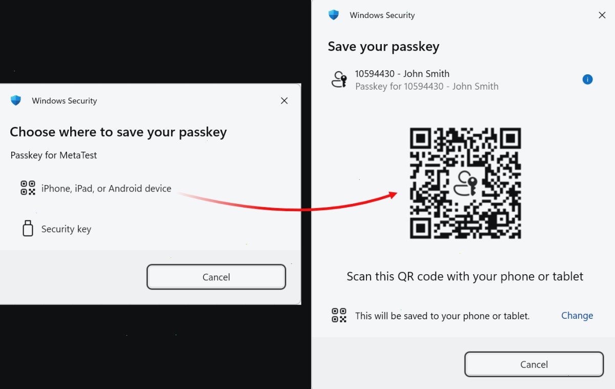 创建 Passkey